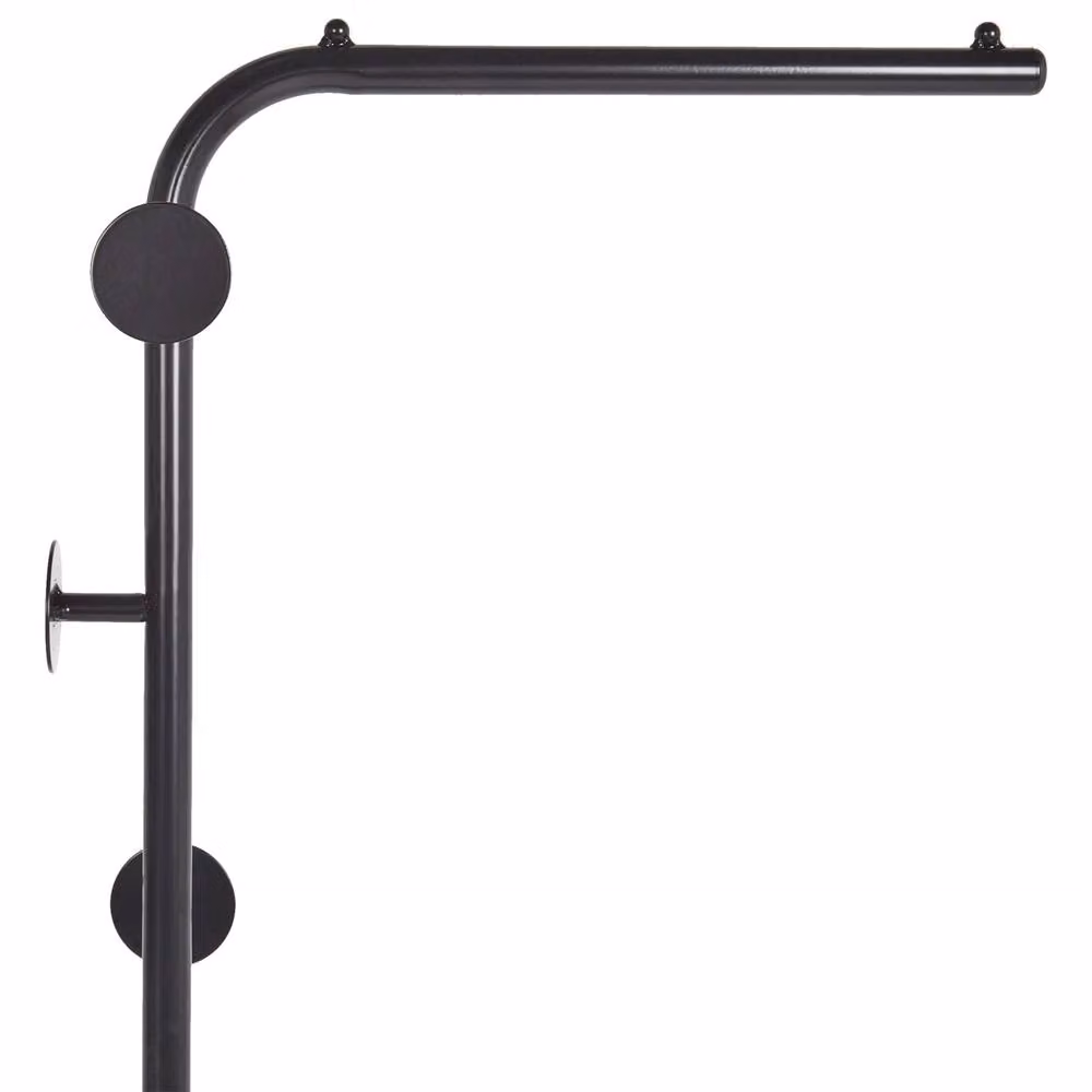 Wyld and Coco Black Metal Industrial Freestanding Coat Stand, Height: 169 cm – 2