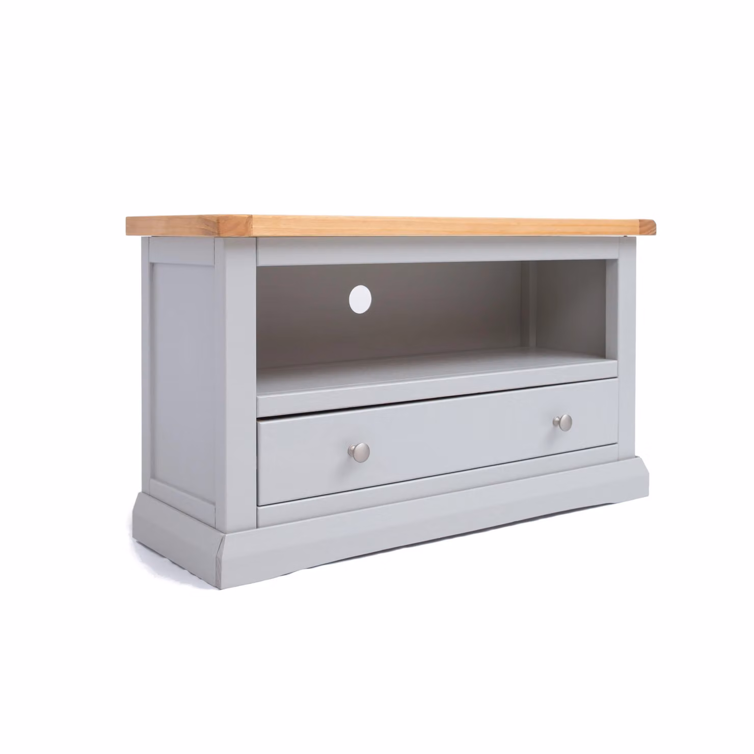 Cabinet Bits Loreo Grey 1 Drawer Pine Wood TV Cabinet – 2