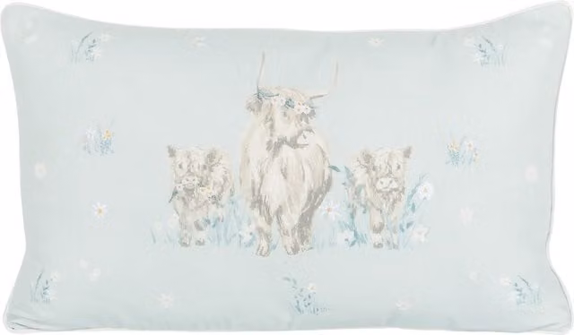 Divante Blue Highland Cows Rectangular Cushion