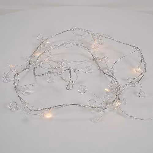 MiniSun Battery Operated Warm White LED Jewel Christmas Fairy String Lights, Pack of 10 – 3