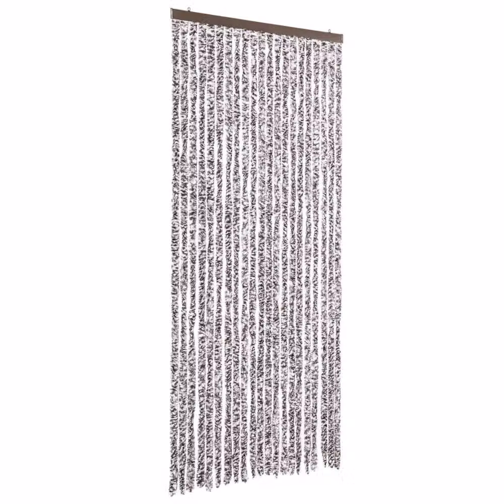 Berkfield Home Chenille Insect Curtain in Brown and Beige, W/H: 90 x 220 cm – 2