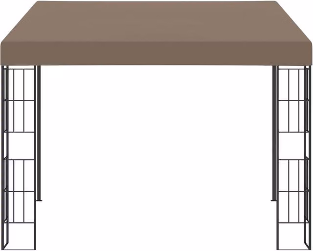 Berkfield Home Wall-mounted Gazebo in Beige, W/D/H: 300 x 300 x 262 cm