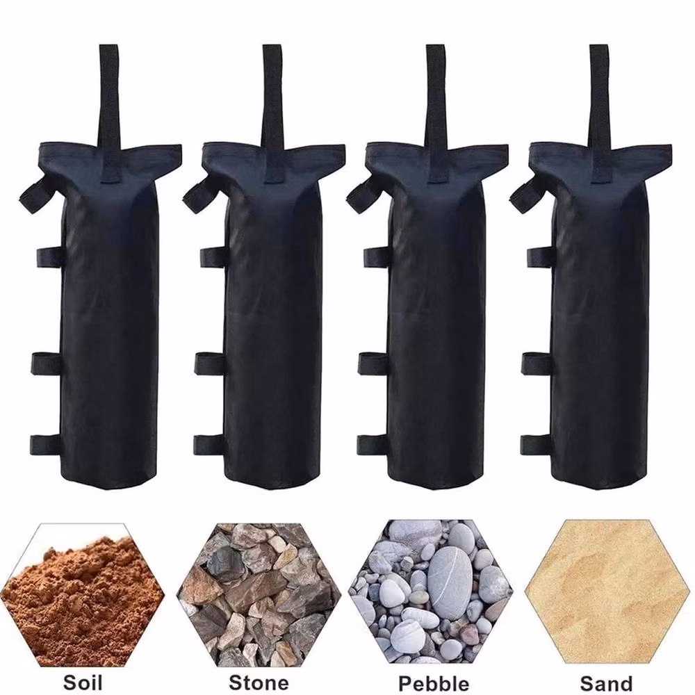 SPETLEK 4-Pack Black PVC Gazebo Foot Weights for Marquee, Party Tents, Awnings and Parasols – 2