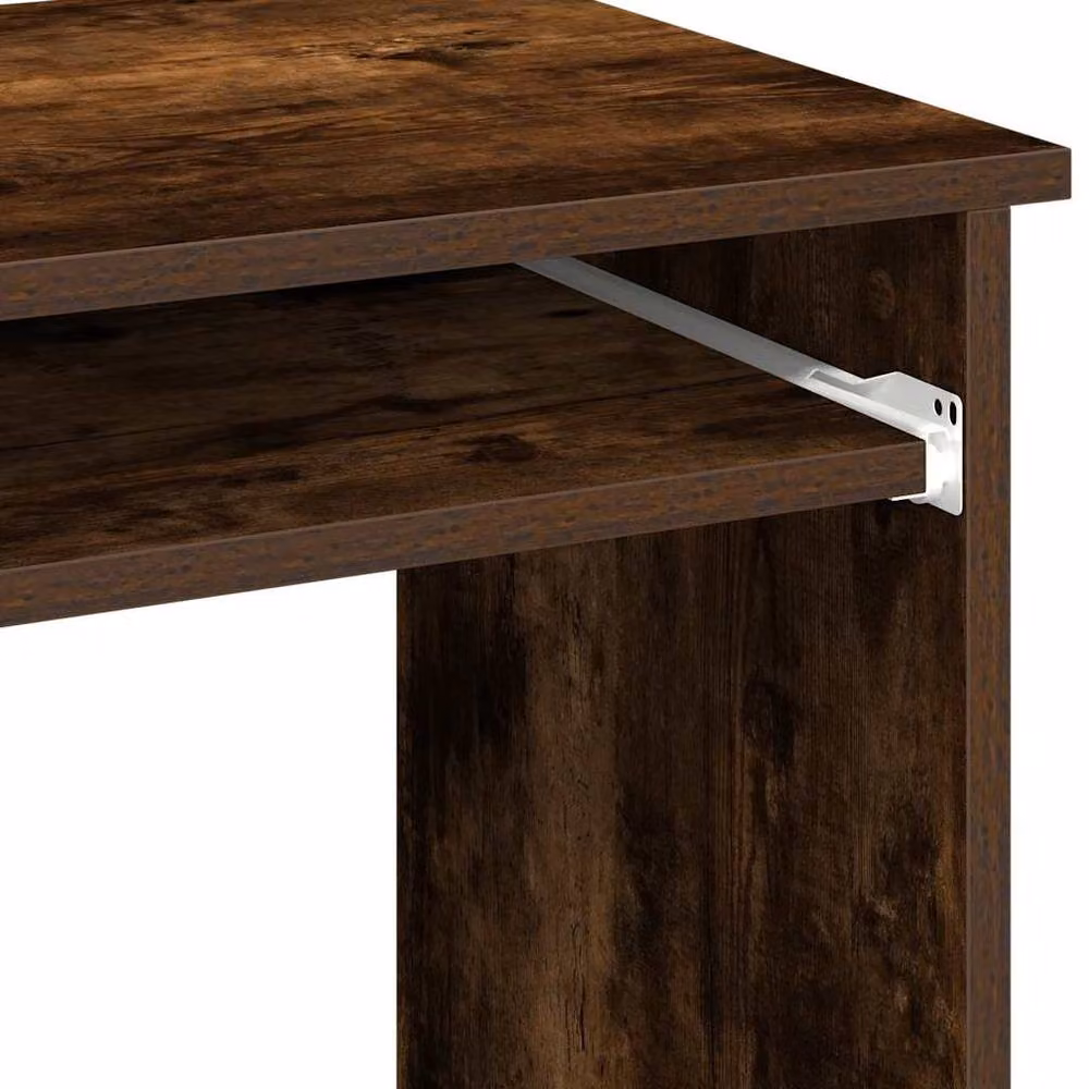 Berkfield Home Modern Writing Desk with Shelves in Smoked Oak Brown, W: 84 cm, D: 40 cm, H: 78 cm – 5