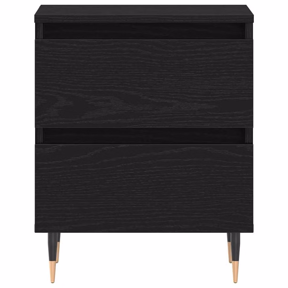 Berkfield Home Modern Black Oak Bedside Cabinet W/D/H: 40 x 35 x 50 cm – 3