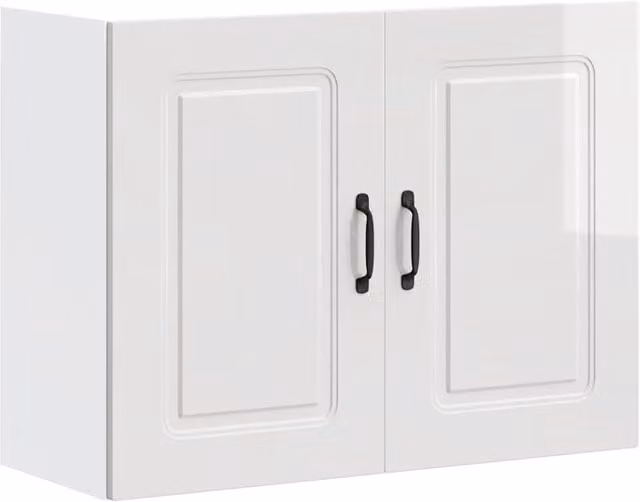 Berkfield Home Kalmar High Gloss White Wall Cabinet in Engineered Wood