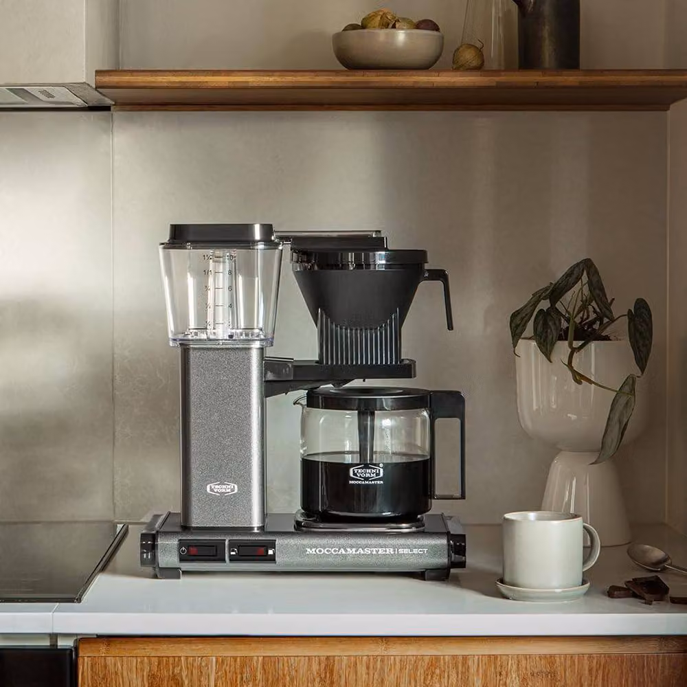 Moccamaster KBG Select Filter Coffee Machine with Glass Jug, Grey, 1.25 l – 8
