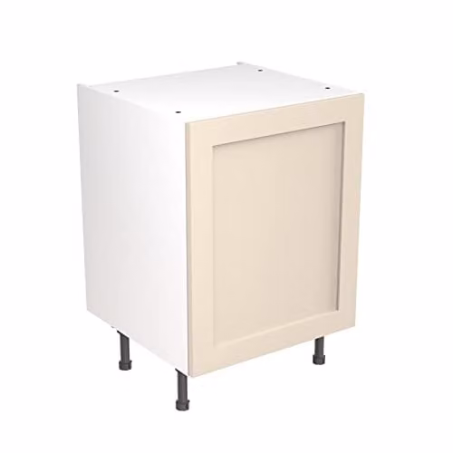 Kitchen Kit Shaker Door Flatpack Base Cabinet in Cashmere Matt, W: 60 cm, H: 87 cm