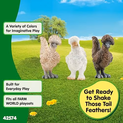 Schleich Farm World 3Pc Chicken Friends Multicolour Toy Figurine Set – 4