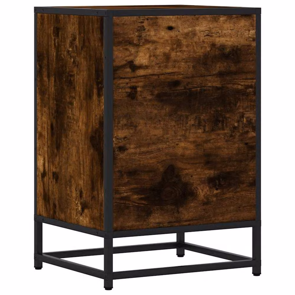 Berkfield Home Bedside Cabinet in Smoked Oak Brown, W/D/H: 40 x 34.5 x 60 cm – 5