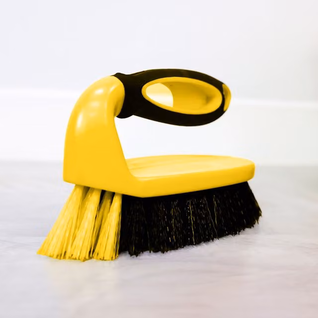 Bulldozer Soft Grip Scrub Brush in Yellow