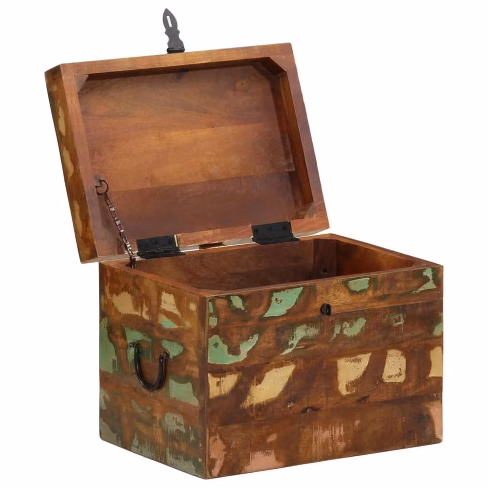 Berkfield Home Reclaimed Solid Wood Storage Box in Multicolour – 3