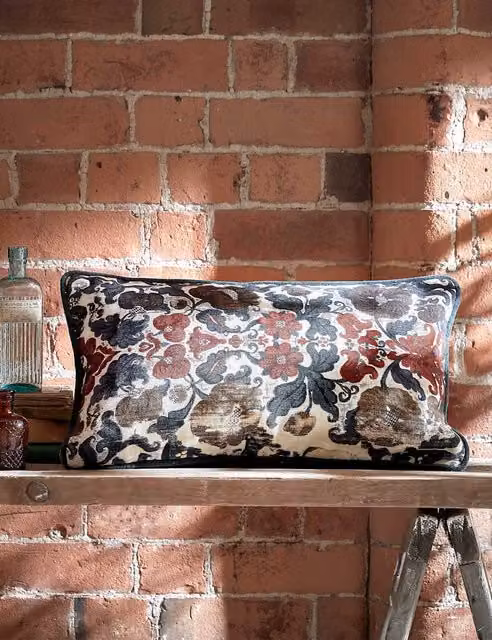 Historic Royal Palaces Modena Floral Cotton Cushion, Multicolour