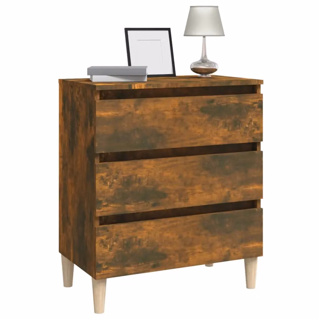 Berkfield Home Smoked Oak Sideboard in Brown, W/D/H: 60 x 35 x 69 cm – 3