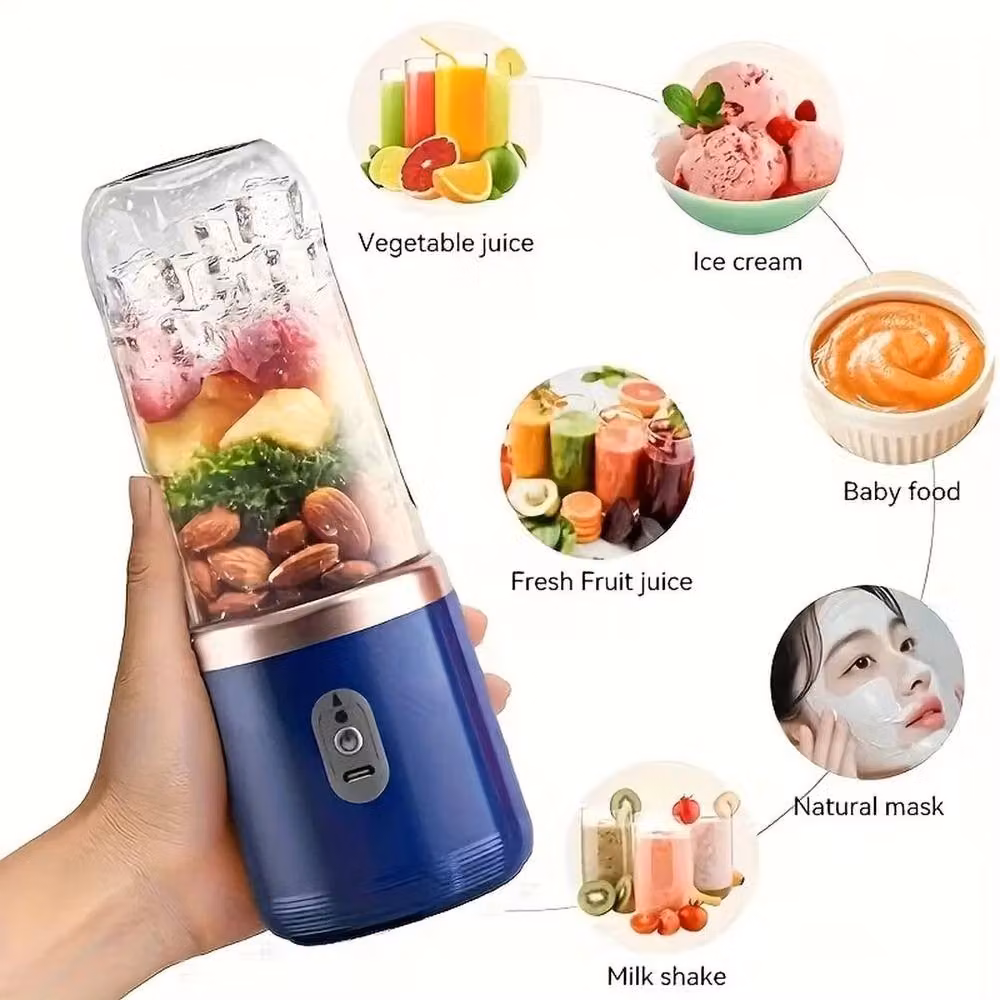 FLAVORA Blue Portable Electric Juice Maker and Blender, 400 ml – 2