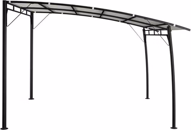 Berkfield Home Garden Sunshade Awning in Beige, W: 300 cm, D: 300 cm, H: 255 cm