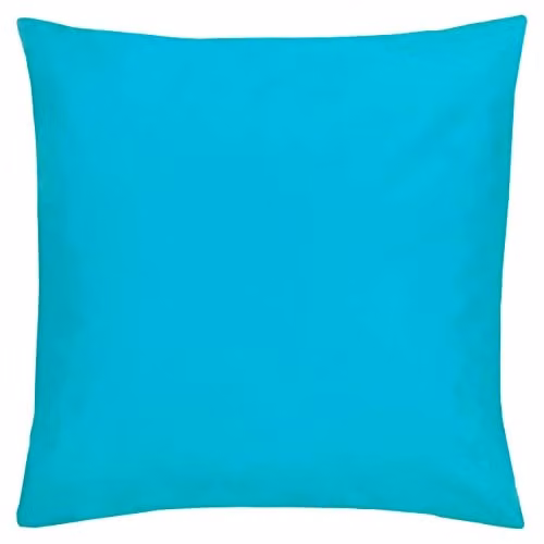 Furn Plain Square Outdoor Cushion in Turquoise Blue, W/D/H: 43 x 43 x 43 cm