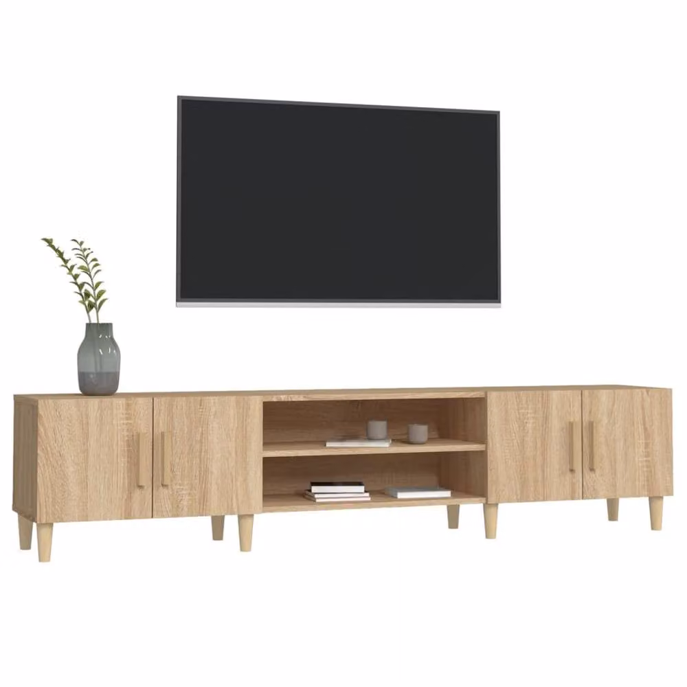 Berkfield Home Sonoma Oak TV Cabinet in Brown, W: 180 cm, D: 40 cm, H: 31.5 cm – 3