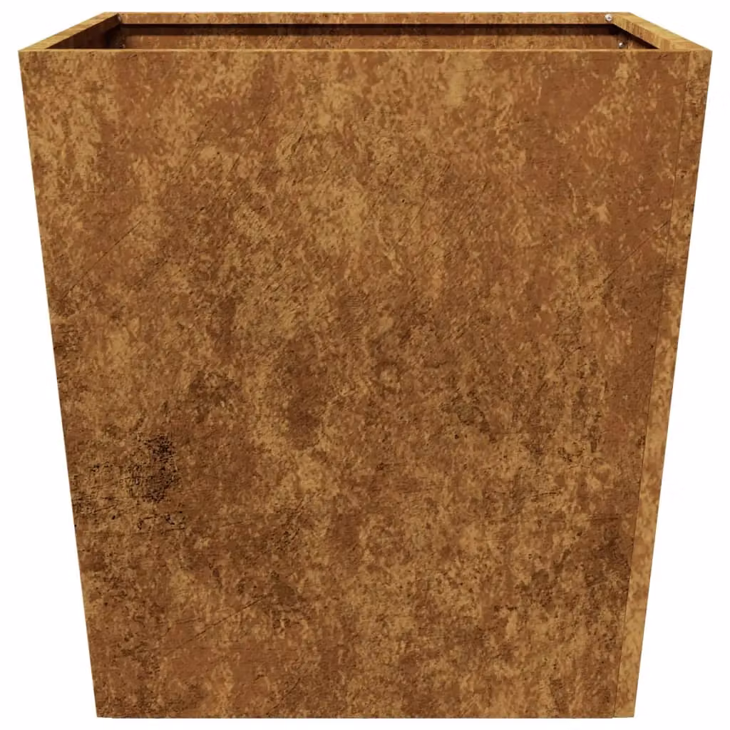 Berkfield Home Garden Corten Steel Planters in Brown, 2 Pack, W/D/H: 50 x 50 x 50 cm – 4