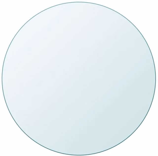 Berkfield Home Round Tempered Glass Table Top, Diameter: 90 cm, Clear