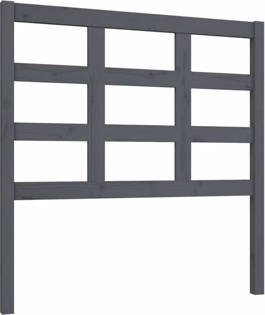 Berkfield Home Grey Rustic Solid Pine Wood Bed Headboard W: 95.5 cm, D: 4 cm, H: 100 cm – 1