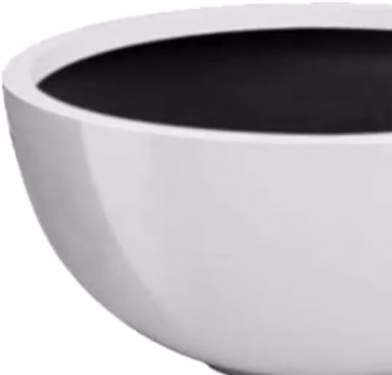 Primrose Gloss White Fibreglass High Low Garden Planter Tub, 72 cm – 2