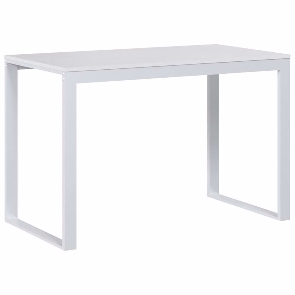 Berkfield Home White Computer Desk in Engineered Wood, W/D/H: 110 x 60 x 73 cm – 2