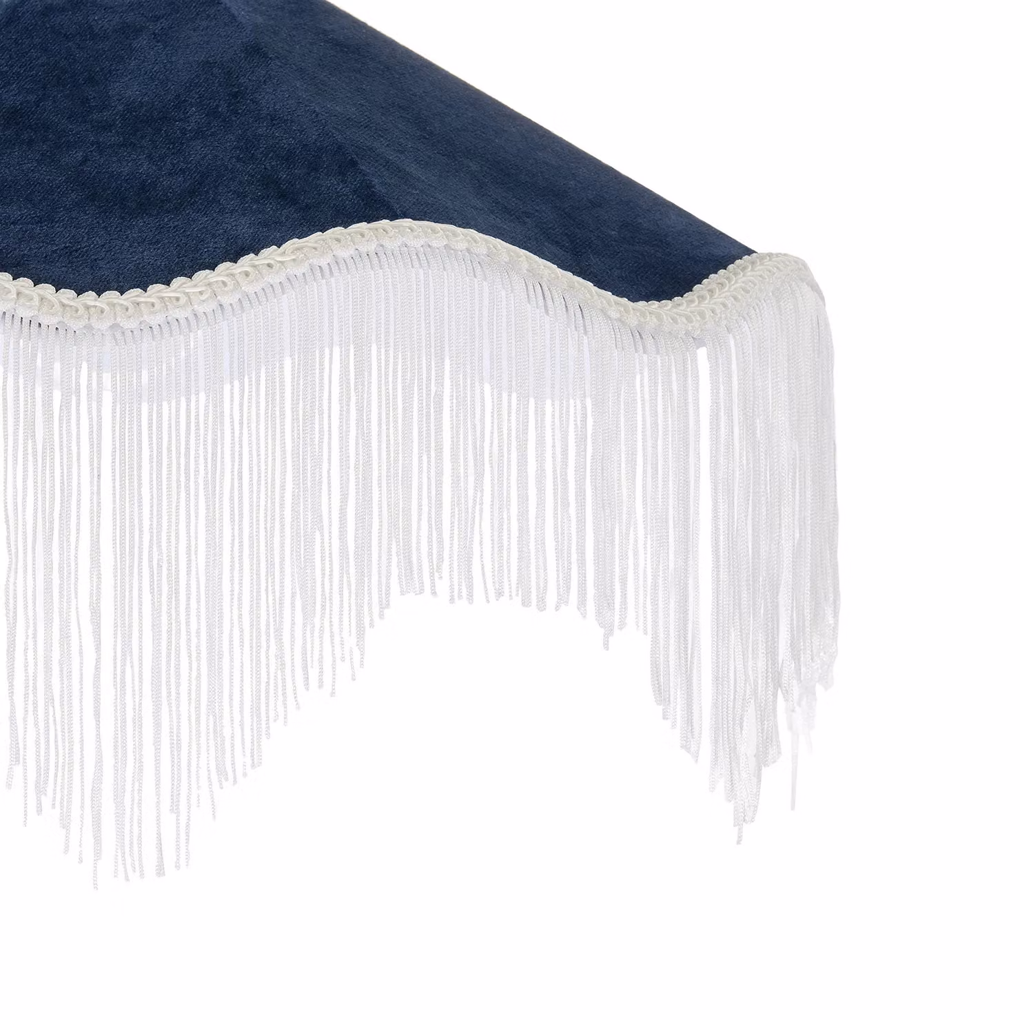 Happy Homewares Ornate Victorian Shape Pendant Light Shade in Midnight Blue Velvet – 4