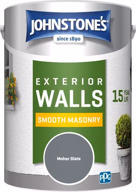 Johnstone's Smooth Masonry Paint in Grey, 5l