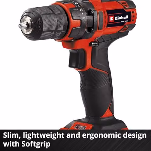 Einhell Power X-Change 18V Cordless Drill with 35Nm Torque in Red and Black – 6