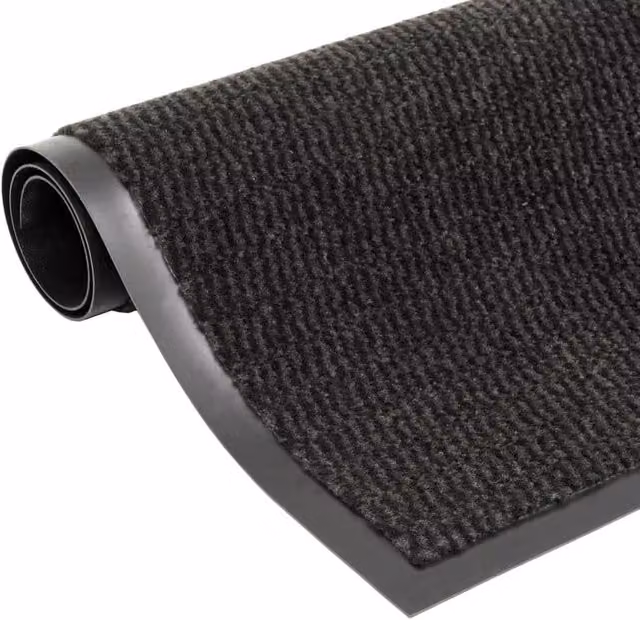 Berkfield Home Dust Control Mats, 2 Pack, Black, Rectangular, W: 90 cm x D: 150 cm