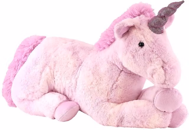 Large Pink Plush Unicorn by The Magic Toy Shop
