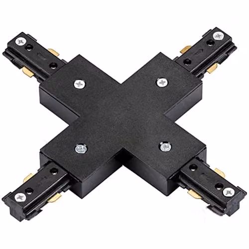 Loops Black Dimmable Track Lighting Cross X-Connector Strip Connector