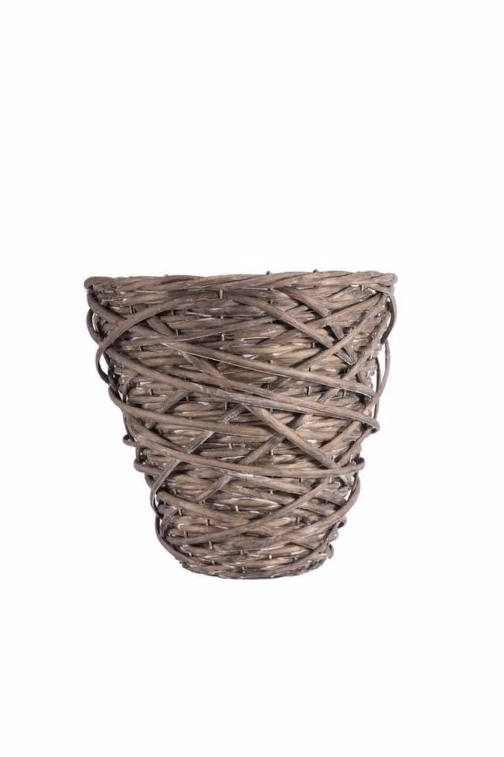 KDMD Foxton Round Ceramic Basket, Grey, Diameter: 25 cm – 2