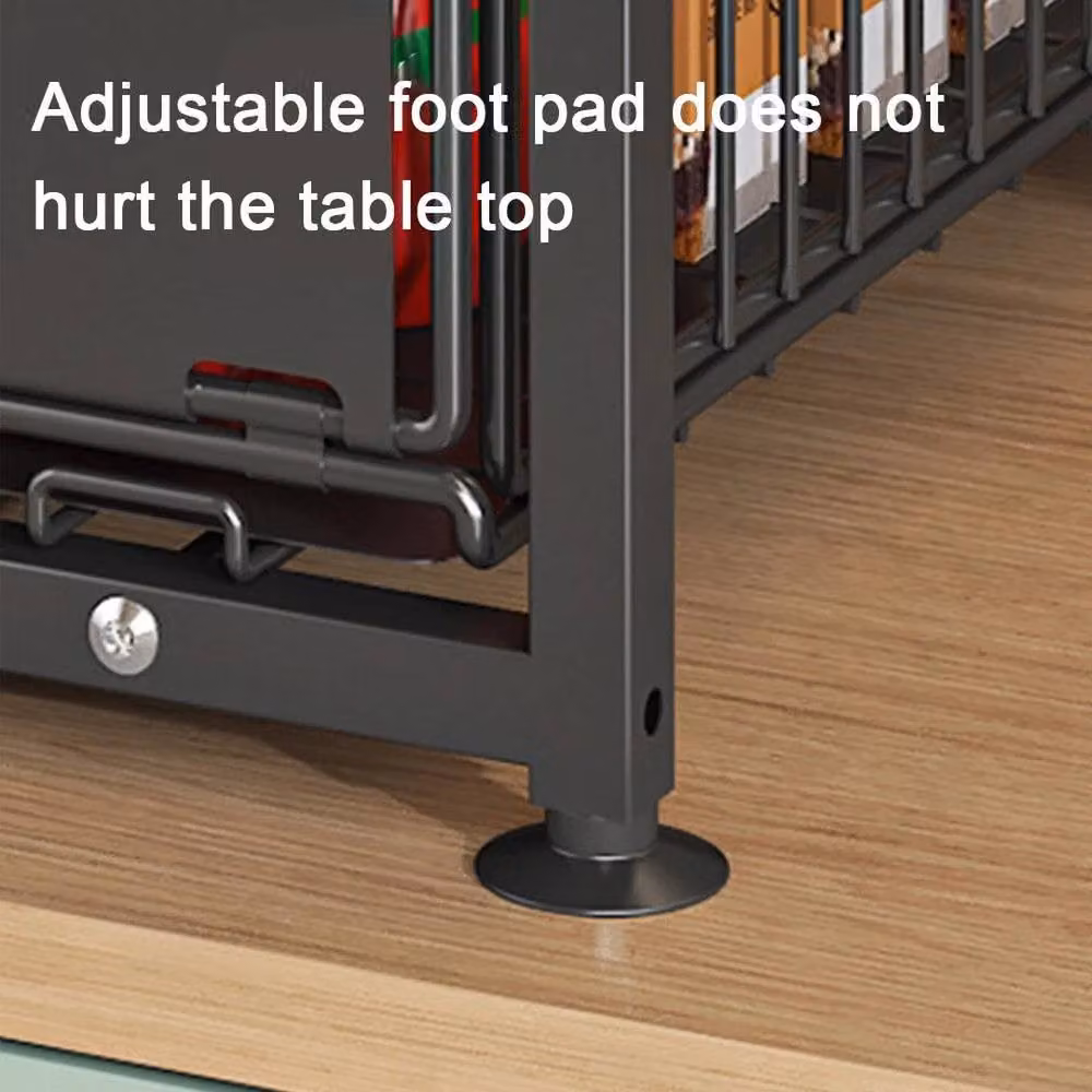EONLION Black Square-Sink Storage Organiser Shelf, Width: 100 cm – 3