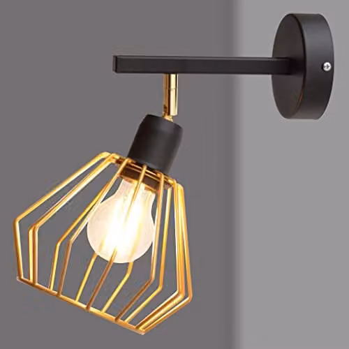 Netlighting Agat Wall Lamp in Black and Gold/Brass, Diameter: 30 cm – 2