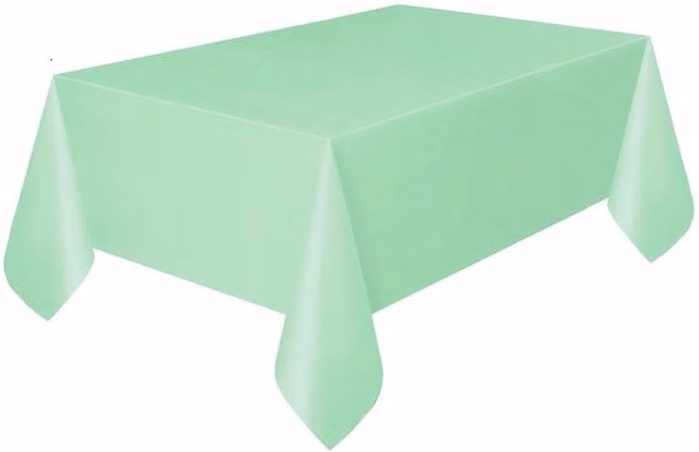 Neel Blue Disposable PVC Rectangular Tablecloth, W/D/H: 137 x 183 cm