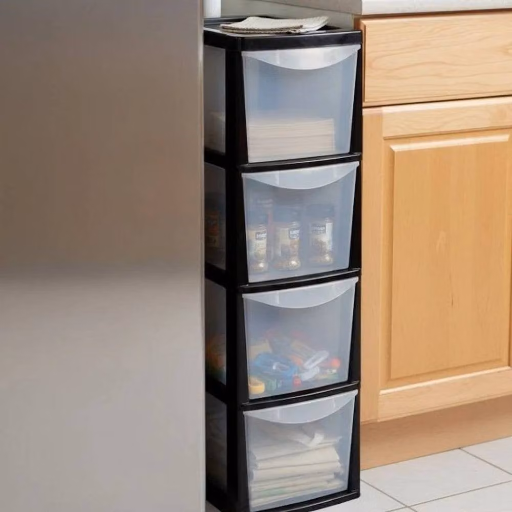 FORGEVIO Black and Transparent Plastic Organizer, Width: 50 cm – 3