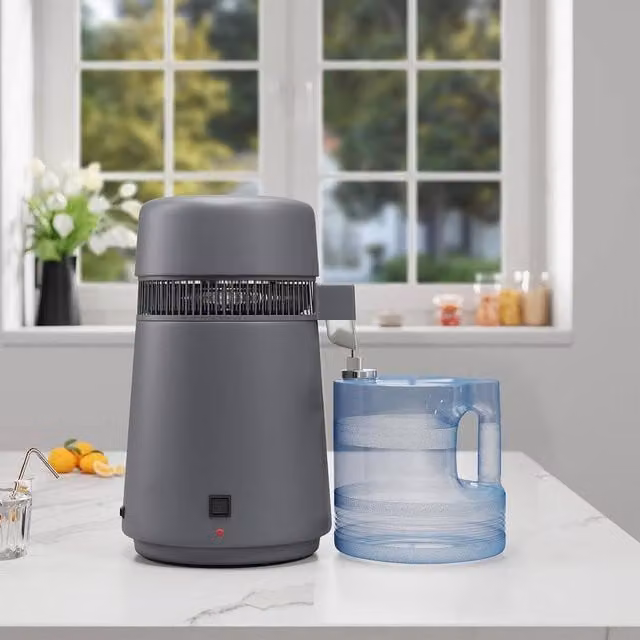 London Boutique 4L Stainless Steel Water Distiller 750W in Grey – 1