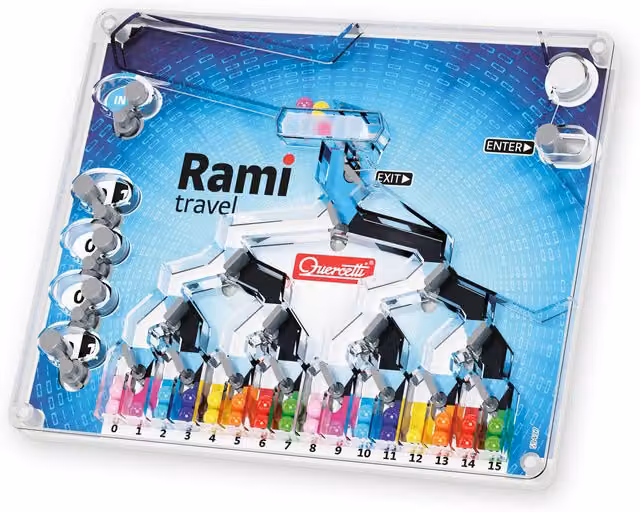 Quercetti Mini Rami Multicolour Dexterity and Cognitive Development Travel Toy for Beginners