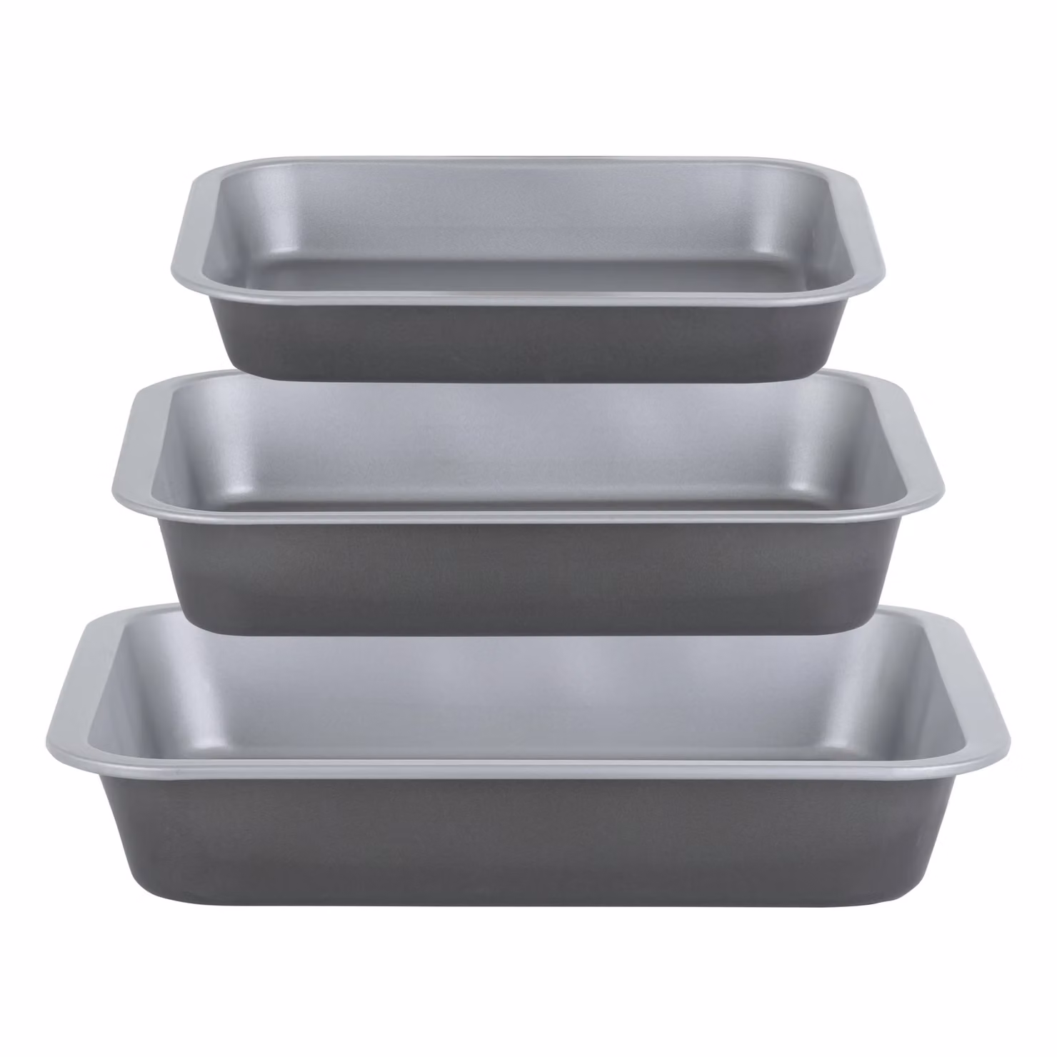 Baker & Salt Classic Non-Stick 3 Piece Rectangular Roasting Dish Set in Black – 2