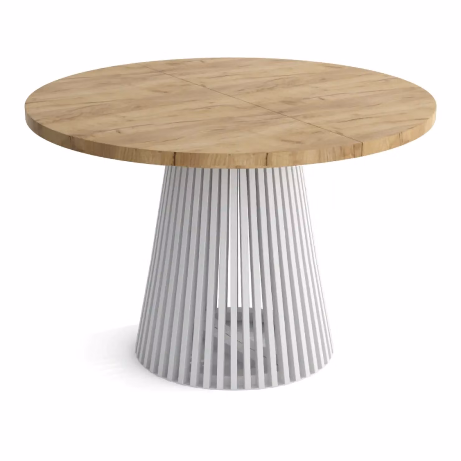 Heze Furniture Ruston Modern Round Extendable Dining Table in Beige, W/D: 100 x 100 cm – 2