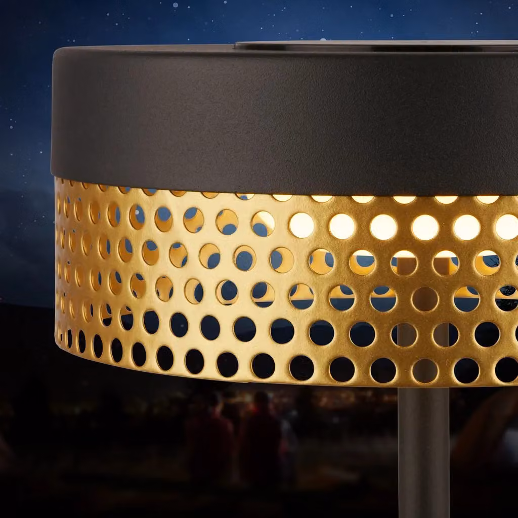 Briloner Rechargeable LED Table Lamp, Dimmable Touch Control, Black and Gold, H 35 cm x W 16 cm x D 16 cm – 3