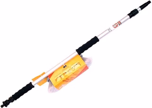 U-Care High Reach Flow-thru Brush with Telescopic Handle in Silver and Multicolour