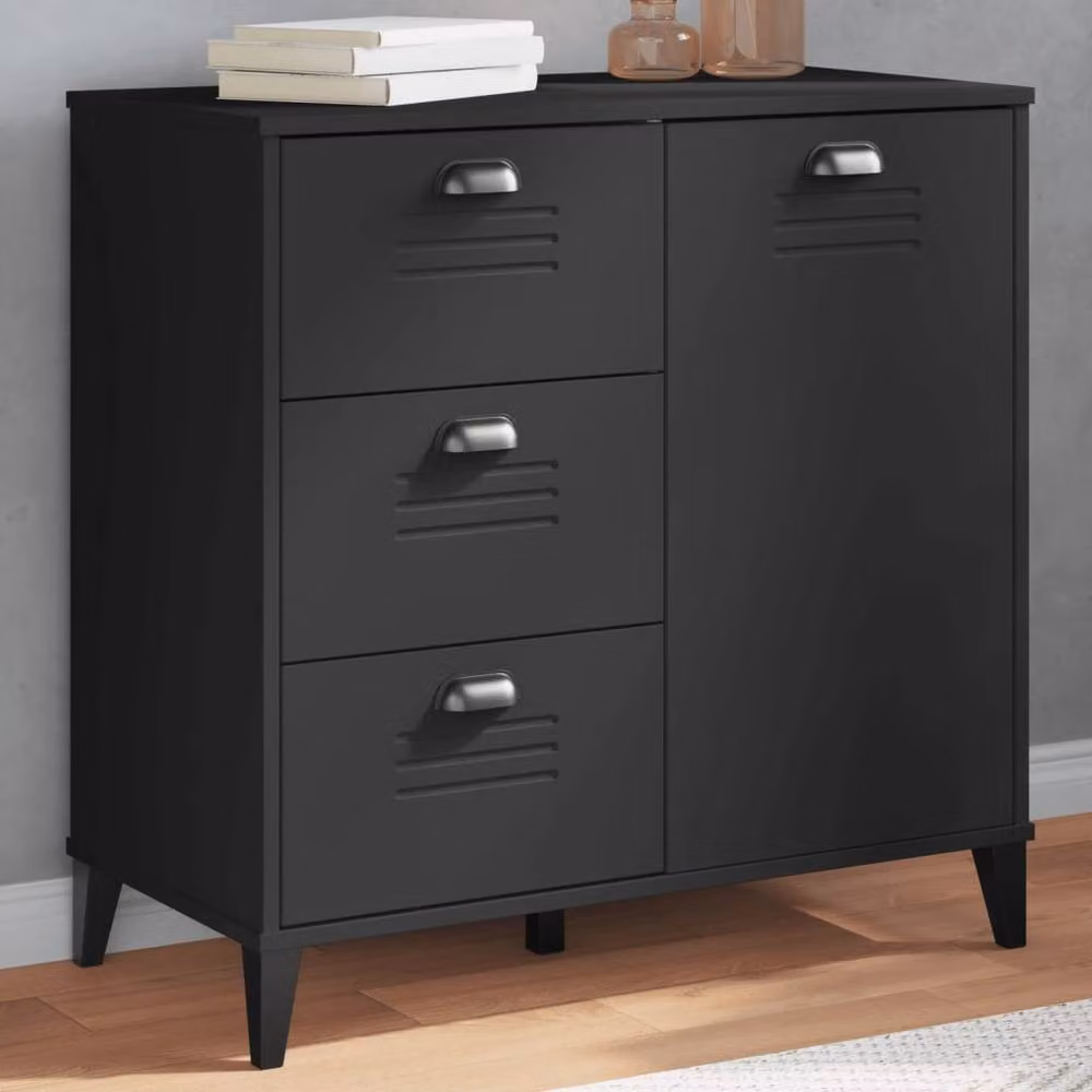 Berkfield Home VIKEN Sideboard in Black, W/D/H: 80 x 40 x 80 cm – 2