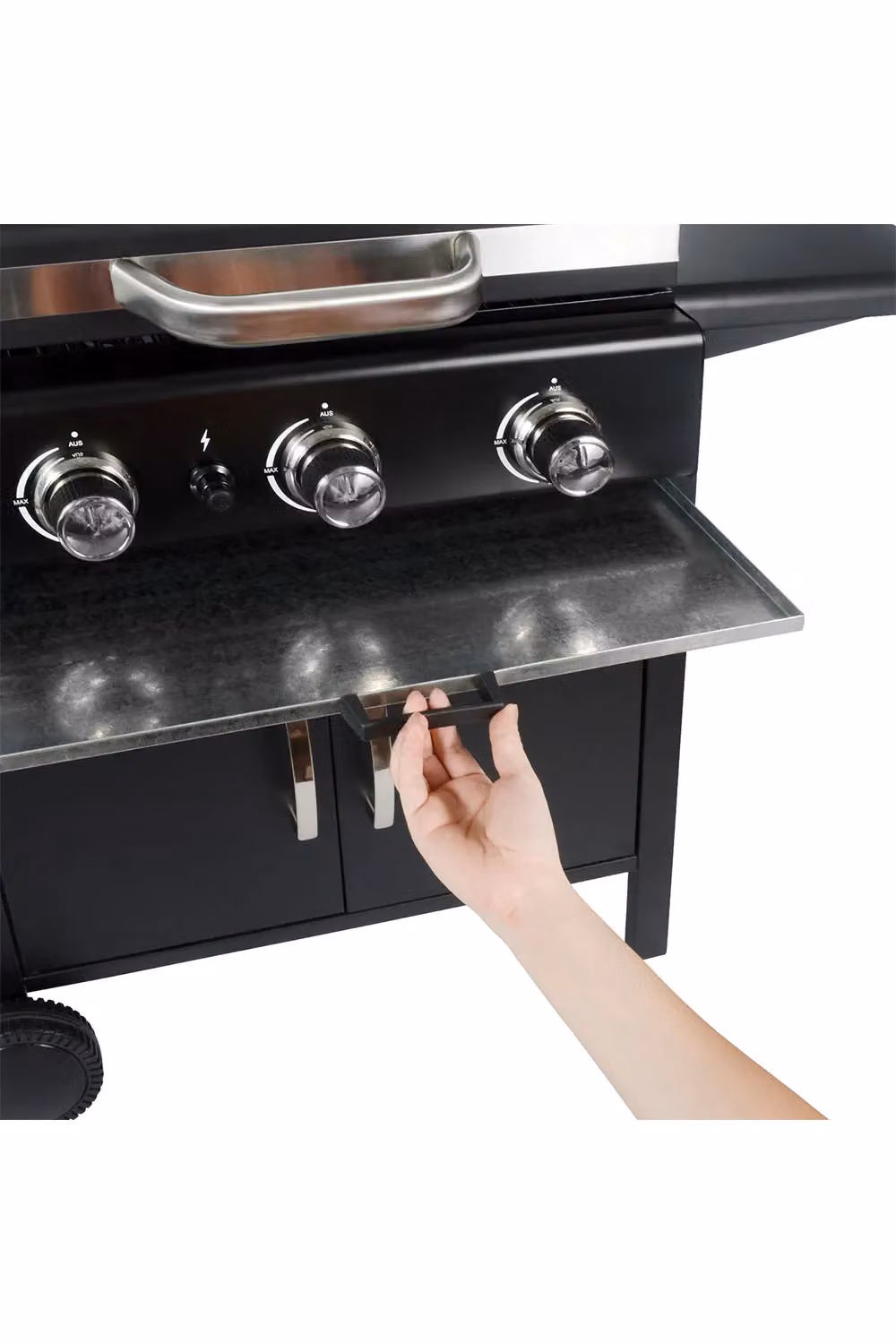 Living and Home Smart 3-Burner Propane Gas Grill with Wheels and Warming Rack in Black – 7
