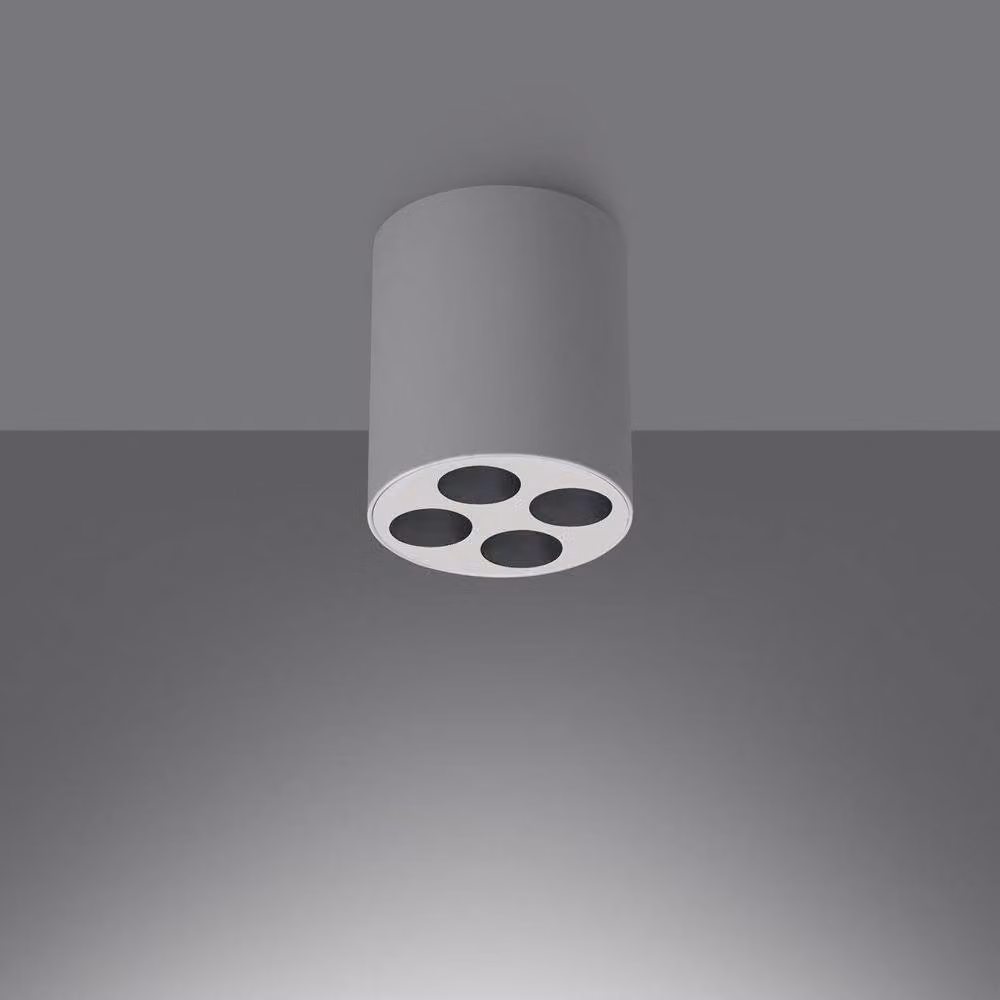 Sollux Lighting Minimalist Round White Aluminium Ceiling Downlight, W/D/H: 8.3 x 7.2 x 7.2 cm, 4000K Cool White – 2