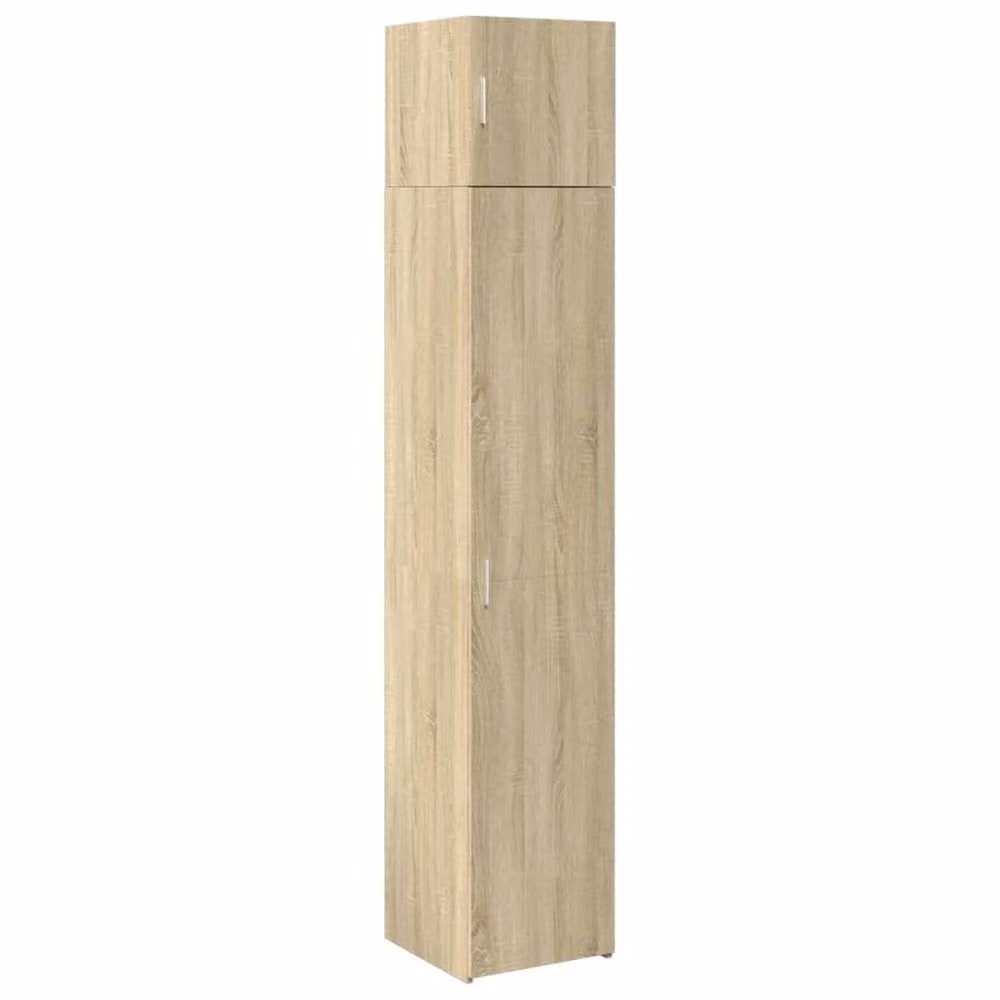 Berkfield Home Slim Freestanding Storage Cabinet in Sonoma Oak Brown, W/D/H: 40 x 42.5 x 225 cm