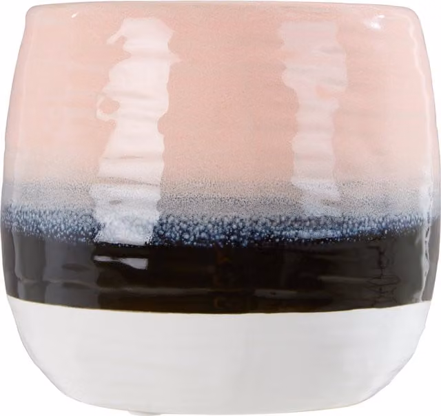 Orsina Caldera Large Round Ceramic Tabletop Planter with Multicolour Dip Dye Effect – 1