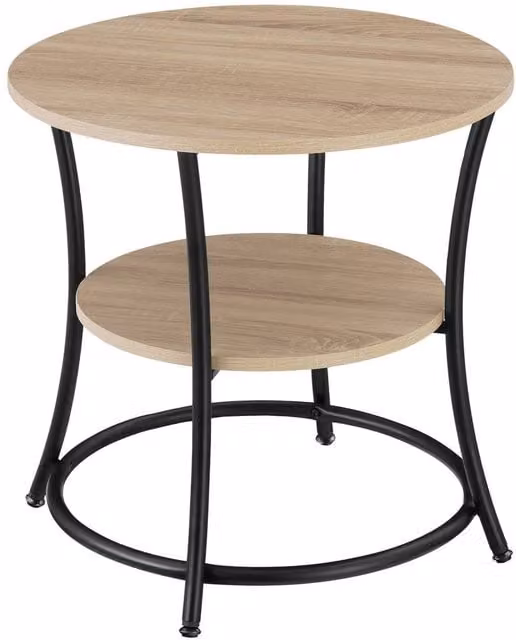tectake Saint Louis Bedside Table in Light Oak
